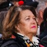 Gina Rinehart at the Anzac Day ceremony.