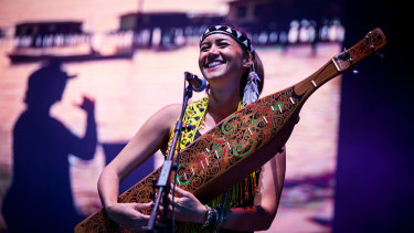 Alena Murang of the Kelbit people from Sarawak during a concert for Small Island Big Song. 