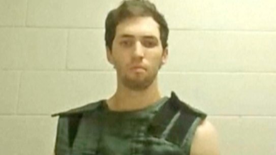 In this image from video provided by Utah State Courts, Tyler James Robinson attends a virtual court hearing from prison in Utah on Tuesday.