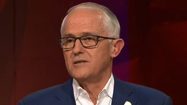 Former PM Malcolm Turnbull appears on a special Q&A.