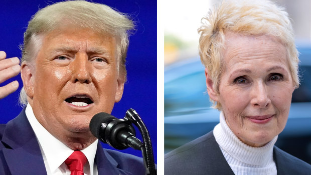 Donald Trump and E Jean Carroll.