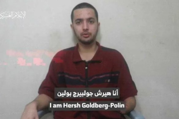 Hersh Goldberg-Polin in the Hamas video.