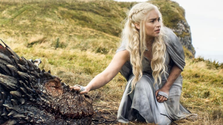 Emilia Clarke as Daenerys Targaryen in Game of Thrones.