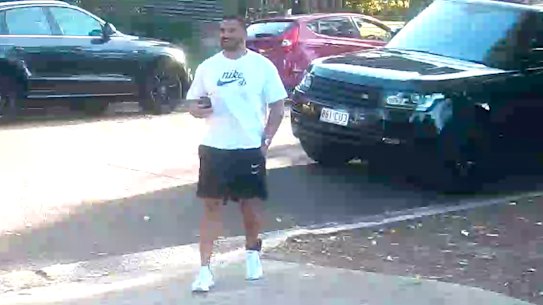 Images of Mostafa Baluch in Mona Vale around 5.30pm on Monday, hours before his ankle monitor was disabled. 