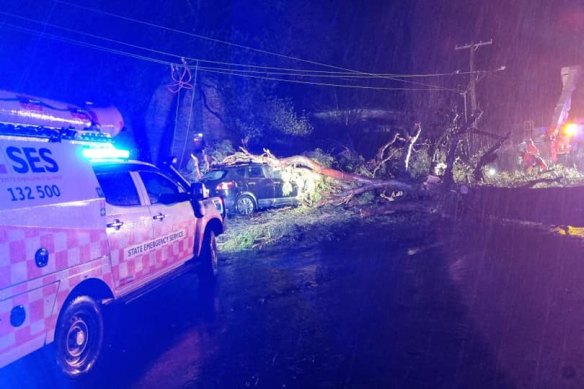Wild weather hit Orange on Monday night, described by one resident as a “small tornado”.