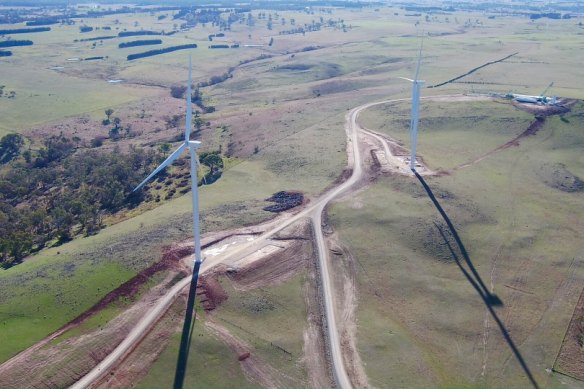 GPG Australia’s 96 megawatt Crookwell 2 wind farm, near Goulburn in NSW.