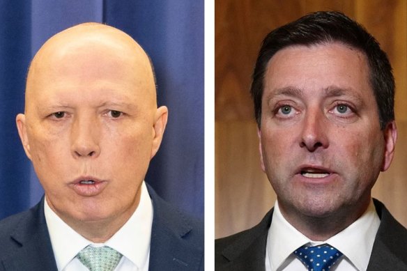 Federal Opposition Leader Peter Dutton will not appear on the campaign trail with Opposition Leader Matthew Guy.