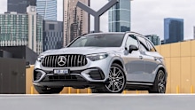 A 2024 Mercedes-AMG GLC43, which retailed for about $135,000.