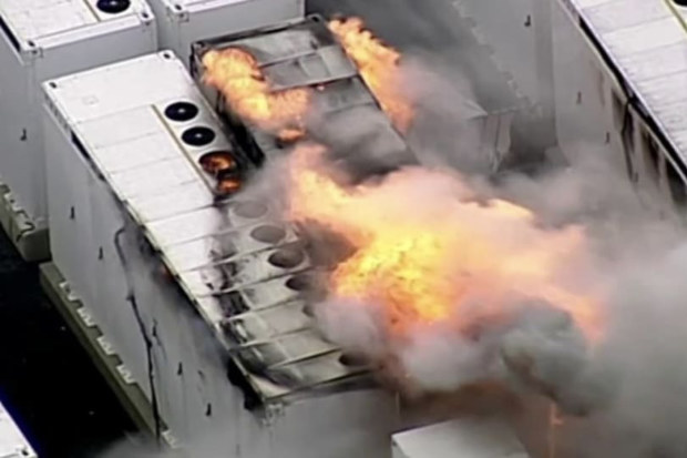 Tesla powerwall outlet fire