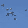 Gaza aid drop.