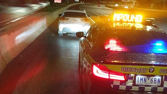 Four people were fined for COVID-19 breaches on Monday after a car was detected travelling at 175km/h on the Tullamarine Freeway.