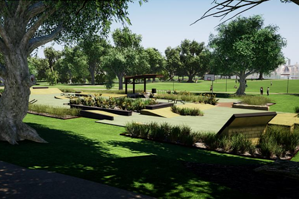 Concept plan for the skate park.