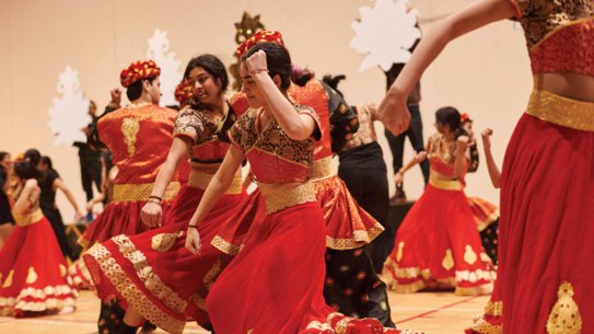 A rehearsal in Melbourne’s east for an amateur Bollywood dance spectacular, celebrating 75 years of Indian independence.