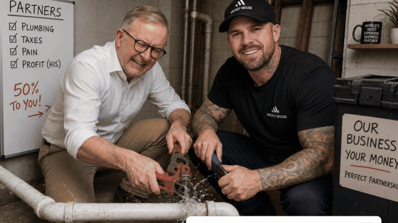 Albanese mocked by entrepreneurs using AI images to fight CGT changes