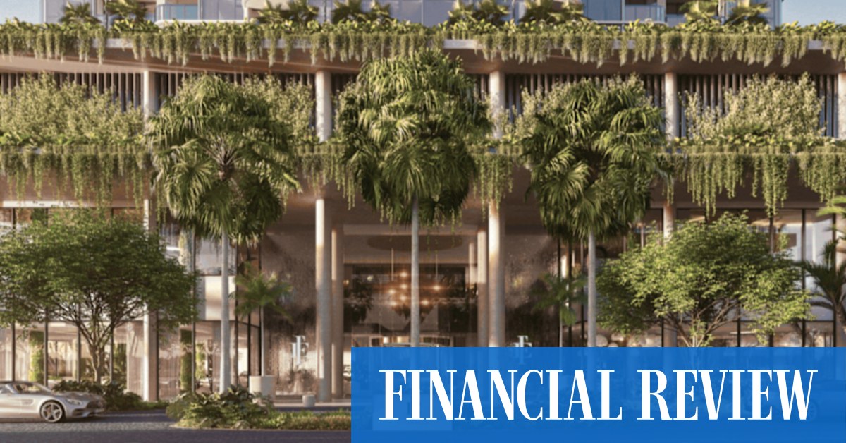 The billionaire developer has spared no expense on services at his luxe project in Melbourne’s Docklands that is inspired by a Matt Damon sci-fi action movie.