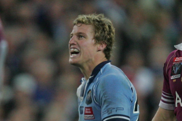 Brett Finch in the opening match of the 2006 State of Origin series.