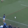 Panthers Nathan Bocking runs into the path of Jayden Campbell as he lines up a conversion.