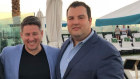Nine chief executive Mike Sneesby and former Stan publicity chief Adrian Foo. The two men are good friends.