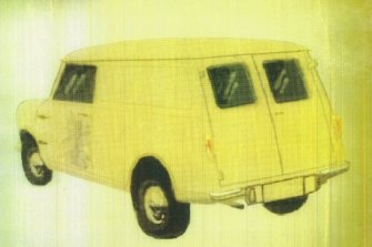 A 1991 police sketch of the van suspected of being used to kidnap Amanda Byrnes.
