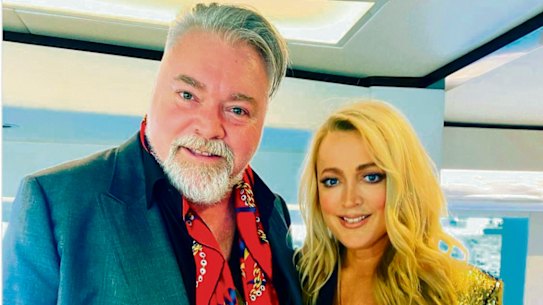 Kyle Sandilands and Jacqui O at Kyle’s 50th birthday party.