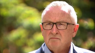 NSW Health Minister Brad Hazzard updates the media on Saturday. 