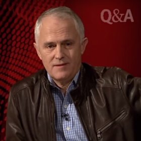 The leather jacket Malcolm Turnbull wore on Q+A in 2010 was later auctioned off for charity.