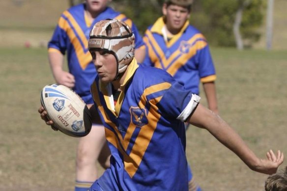 Jack Bird playing for Berkeley in the Illawarra Junior Rugby League.