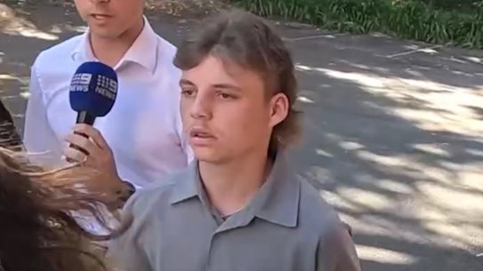 Brodie Dewar arriving at court on Thursday.