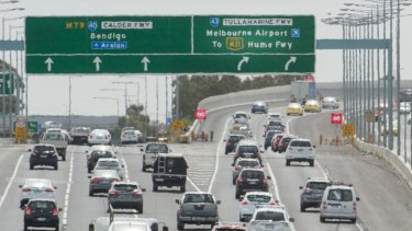 The new overpass should ease congestion on the Tullamarine Freeway. 