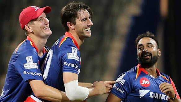 Australian quick Pat Cummins with the Delhi Daredevils in 2017. 