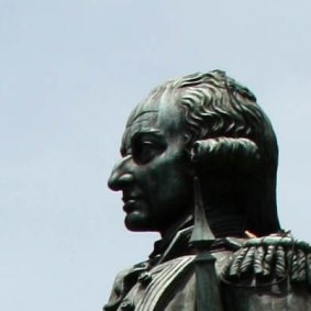 Captain Arthur Phillip statue in the Sydney Botanical Gardens.