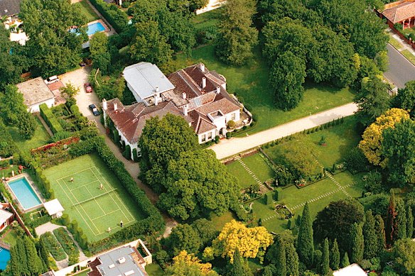 An aerial view of Cranlana.