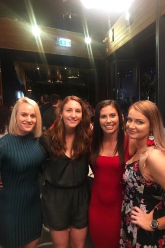 Hannah with friends Lou Farmer, Michelle Keating and Nikki Brooks.
