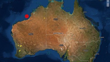 The earthquake hit 203km off the coast at 1.30pm WST.