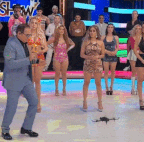Shocking moment TV host accidentally kicks drone into model’s face, Spanish show Es Show de Monterrey
