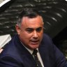 Composite image of John Barilaro and a koala.