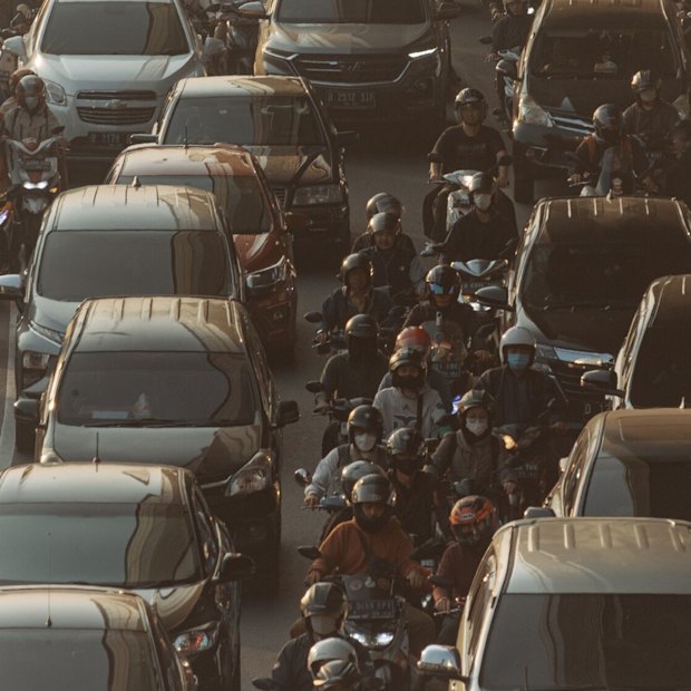 Traffic is a huge contributor to Jakarta’s pollution woes.
