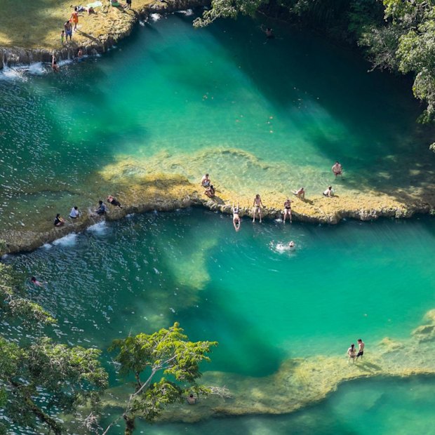 Surreal swims at Semuc Champey in Guatemala.