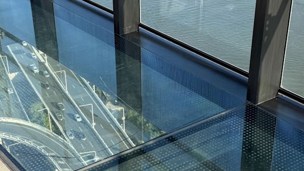 A section of the Sky Deck in Brisbane has been closed after a crack was discovered.