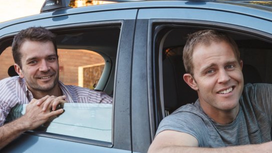 Car Next Door co-founders Will Davies (front) and David Trumbull are opening up the startup's Series B raise to investors on Equitise.