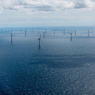An offshore wind farm operated by Germany's old coal giant RWE.