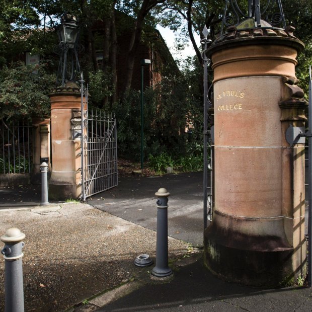 The gates of the expensive and Hogwartian St Paul's College at Sydney University. 