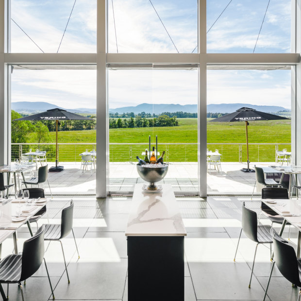 The dining room at Yarra Valley’s Yering Station.
