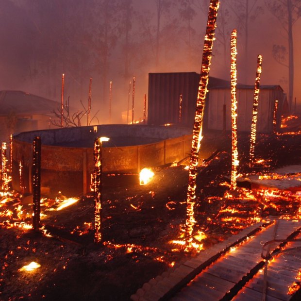 The aftermath of fire in Rainbow Flat near the Pacific Highway on November 9.