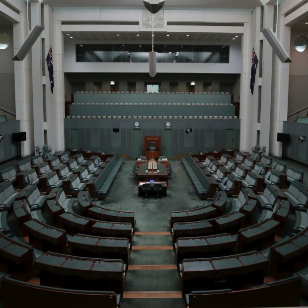 The empty House of Representatives chamber after it adjourned early on Thursday.