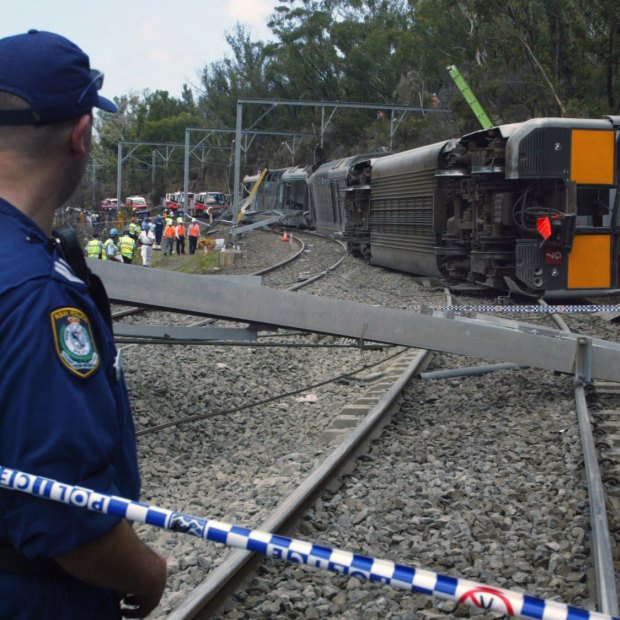 Seven people were killed and dozens were injured when a Tangara train derailed near Waterfall station, south of Sydney, in 2003.