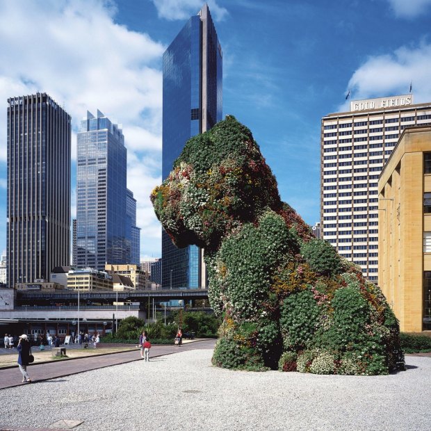 Koons's "Puppy" sat outside Sydney's Museum of Contemporary Art in the mid-1990s.