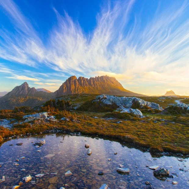 The Overland Track, starting at spectacular Cradle Mountain, is hard to beat.
