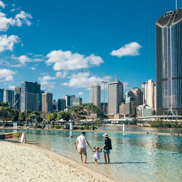 Streets Beach is a popular place to escape the summer heat.