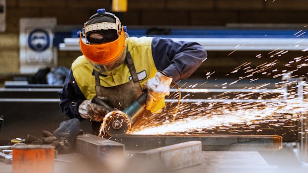 White-collar professionals outnumber blue-collar factory-floor workers by a wide margin.